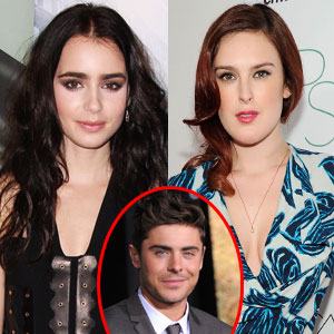 Rumer Willis, Lily Collins, Zac Efron Rumer Willis, Lily Collins, Zac Efron